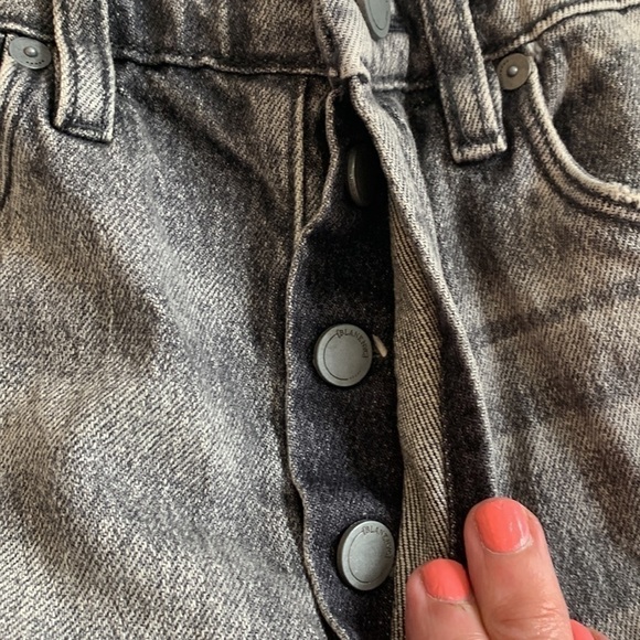 NWT BLANK NYC Baxter Ribcage Straight Jeans stonewashed Black, 25, button fly - Picture 5 of 8